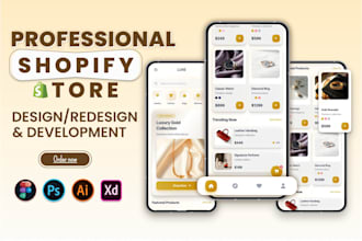 design a premium shopify website with full brand identity