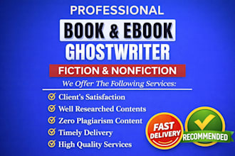 be fiction ebook ghostwriter, fantasy book ghostwriter, ghost writer for KDP