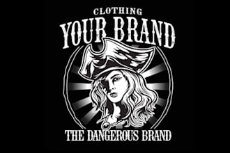make unique and professional textile logo for your fabric or fashion brand