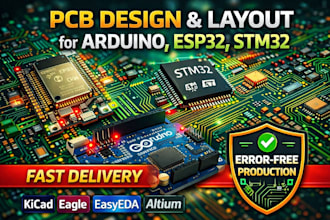 do pcb design and pcb layout for arduino, esp32 and stm32