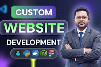 build website design, custom website development as full stack web developer