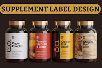 design premium supplement label and packaging design