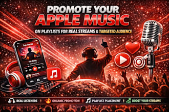 promote your apple song on playlists for real streams and targeted audience
