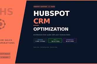 design and optimize your hubspot CRM for scalable b2b sales operations