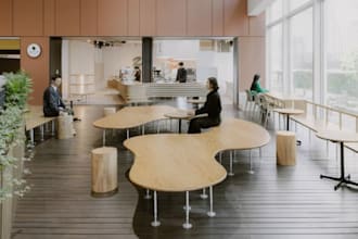 commercial interior designer cafe,restaurant,retail spaces, biophilic minimalist