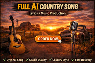 create a full ai country song with lyrics and music
