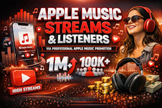 apple music streams and listeners via professional apple music promotion