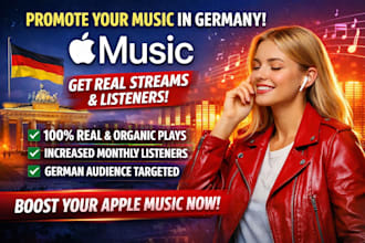 promote your apple music in germany for real streams and listeners