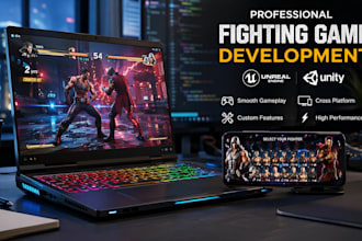 develop a high quality 2d or 3d fighting game in unity or unreal engine
