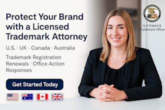 do trademark, patent registration USA and search as license attorney with uspto