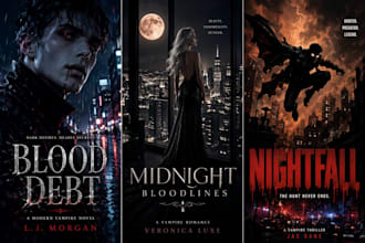 design a stunning vampire paranormal romance book cover for amazon kdp