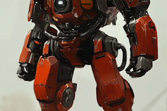 mecha or futuristic concept character