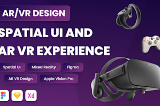 design an immersive spatial UI and ar VR experience for vision pro
