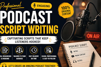 write storytelling podcast scripts