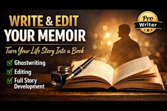 be your memoir writer autobiography writer memoir book editor memoir ghostwriter