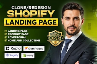 shopify one product store dropshipping product landing page on pagefly gempages