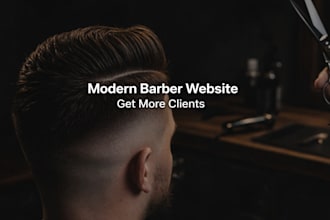 create a modern barber website that gets more clients