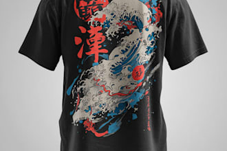 design japanese t shirt illustration