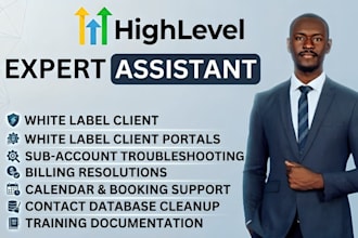 be your expert virtual assistant for gohighlevel automation and saas setup