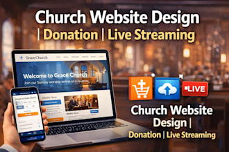 create or redesign professional church website ministry website