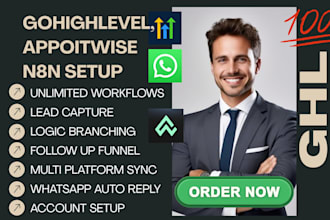 setup gohiglevel appointwise n8n with ai quotes ai chatbot ghl whatapp workflows