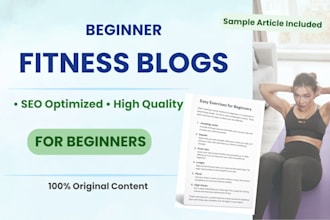 write simple and beginner friendly fitness blog posts