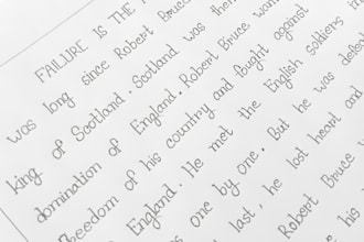 write anything in beautiful and neat handwriting