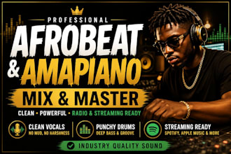 mix and master your afrobeat amapiano song