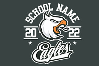 create wonderful style for eagle mascot logo design service