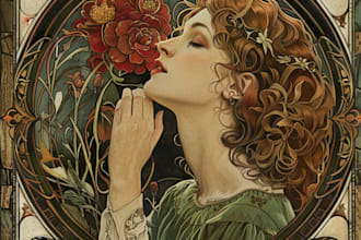 draw anything in art nouveau style