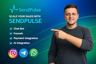 create a sendpulse automation funnel for instagram or telegram direct sales