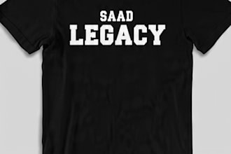design custom legacy name tshirt in 24 hours for 5 dollars