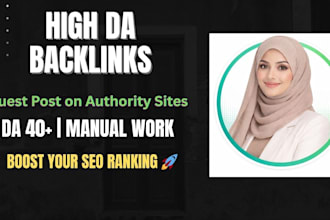 provide guest post backlinks on high da sites