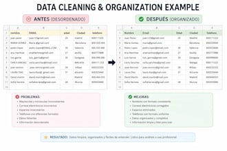 organizo y limpio tus datos en exel o google sheets