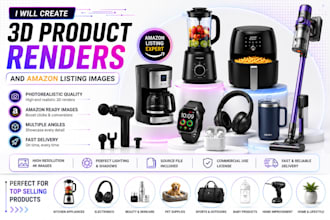 create 3d product renders and amazon listing images