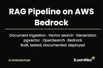 build a rag pipeline on AWS bedrock for your documents and data