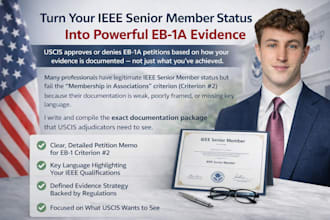 write your eb1a ieee senior member evidence letter and membership documentation