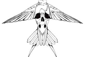 custom fine line minimalist tattoo design