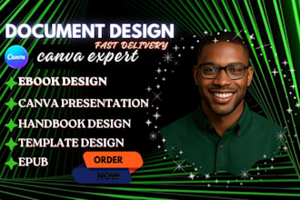 design and format professional canva presentations, documents, handbooks, epub