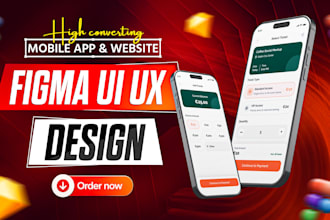 do UI UX design, mobile app ui design and website UI UX design in figma