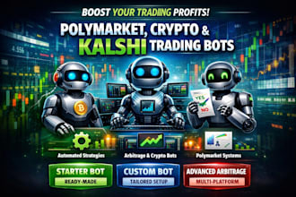 build polymarket, kalshi, arbitrage, crypto trading bots