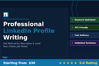 write a professional linkedin profile for you