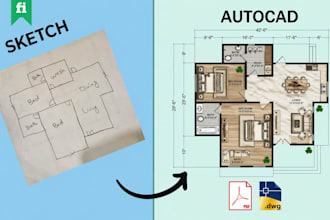 design 2d house plan in autocad