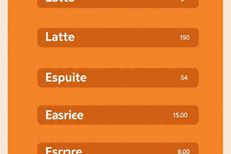 create a coffee shop menu app with glide