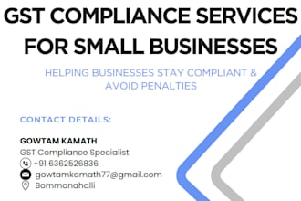 file gstr 1, gstr 3b and handle gst compliance for small businesses