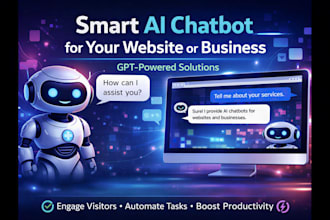 build ai chatbot or business, website, lead generation chatbot for website