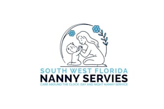 design awesome sawfly nanny services logo