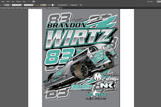 design high quality racing t shirt logo with unlimited revision