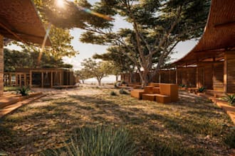 create realistic architectural exterior 3d rendering