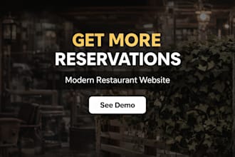 create a modern restaurant website with online booking